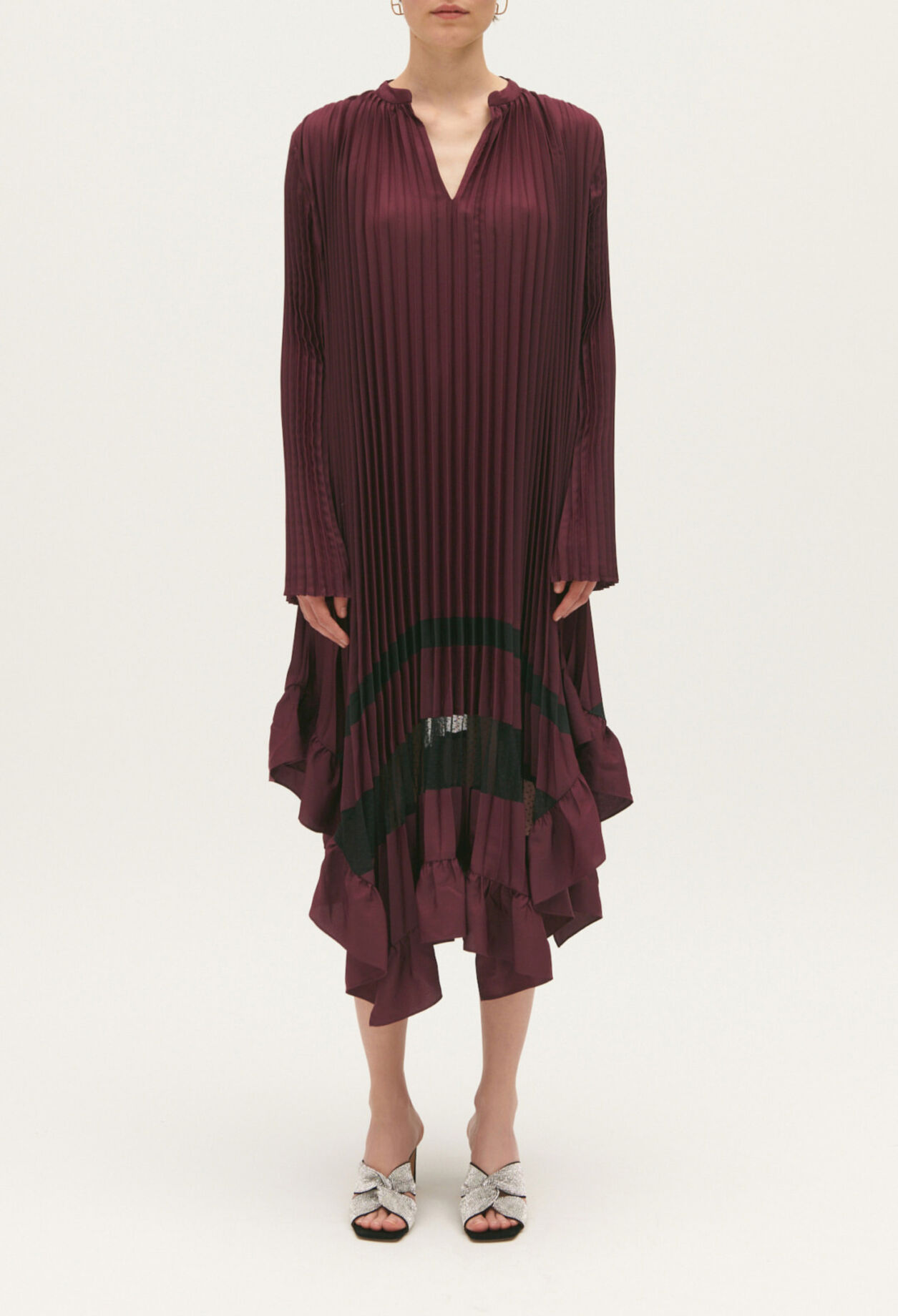 Vestido midi plisado