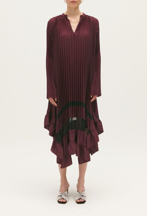 Vestido midi plisado