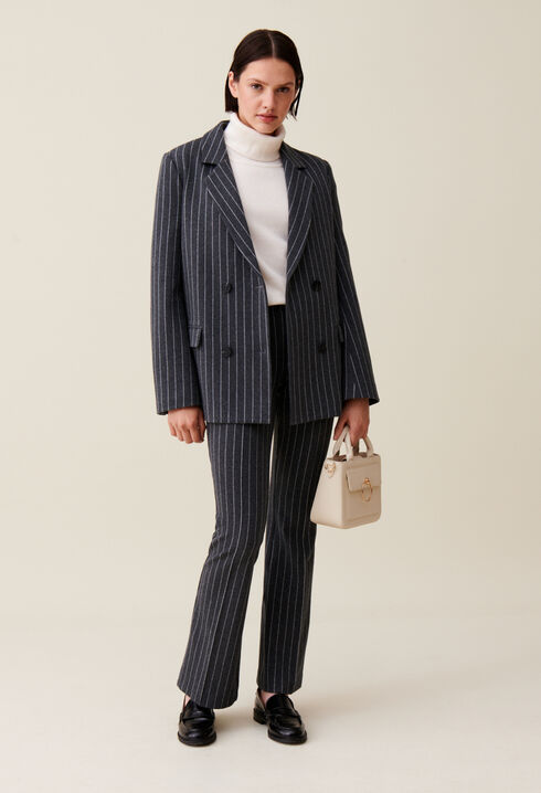 Blazer oversized a rayas