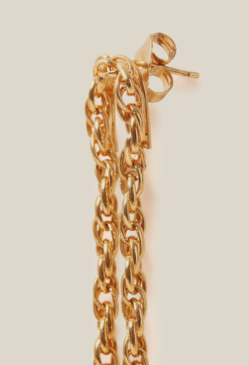 Pendientes de cadena dorados