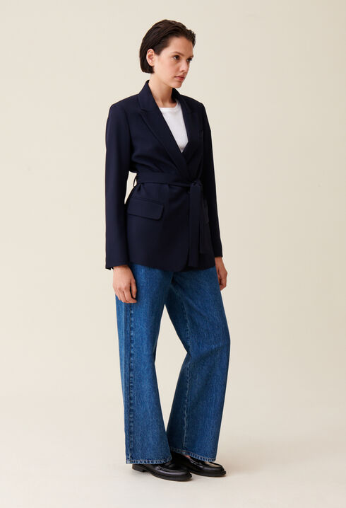 Chaqueta de traje azul marino 