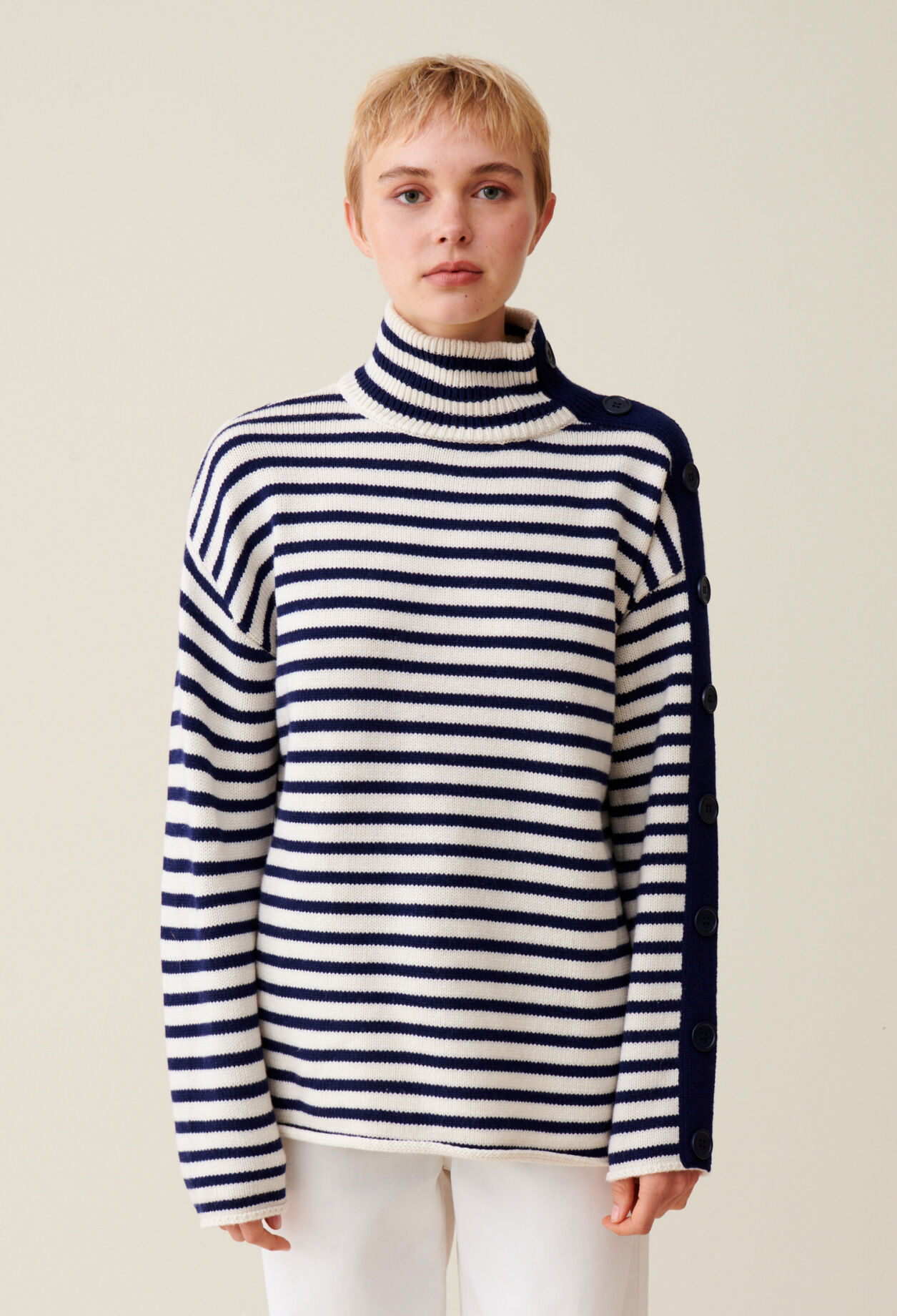 Jersey marinero cuello alto