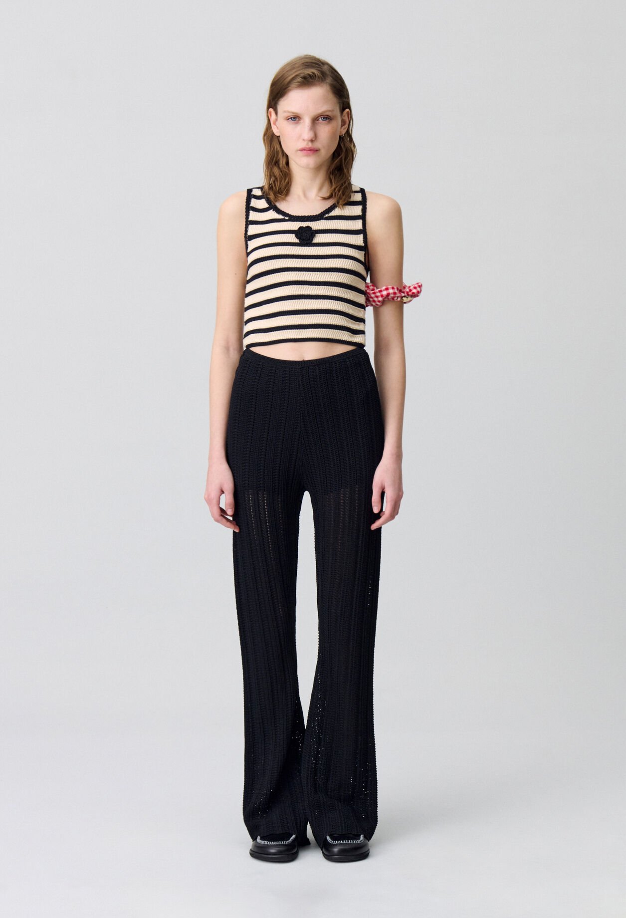 Pantalón fluido de crochet