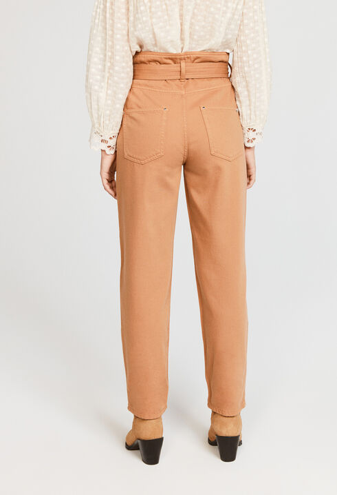 Pantalón carrot de algodón bio