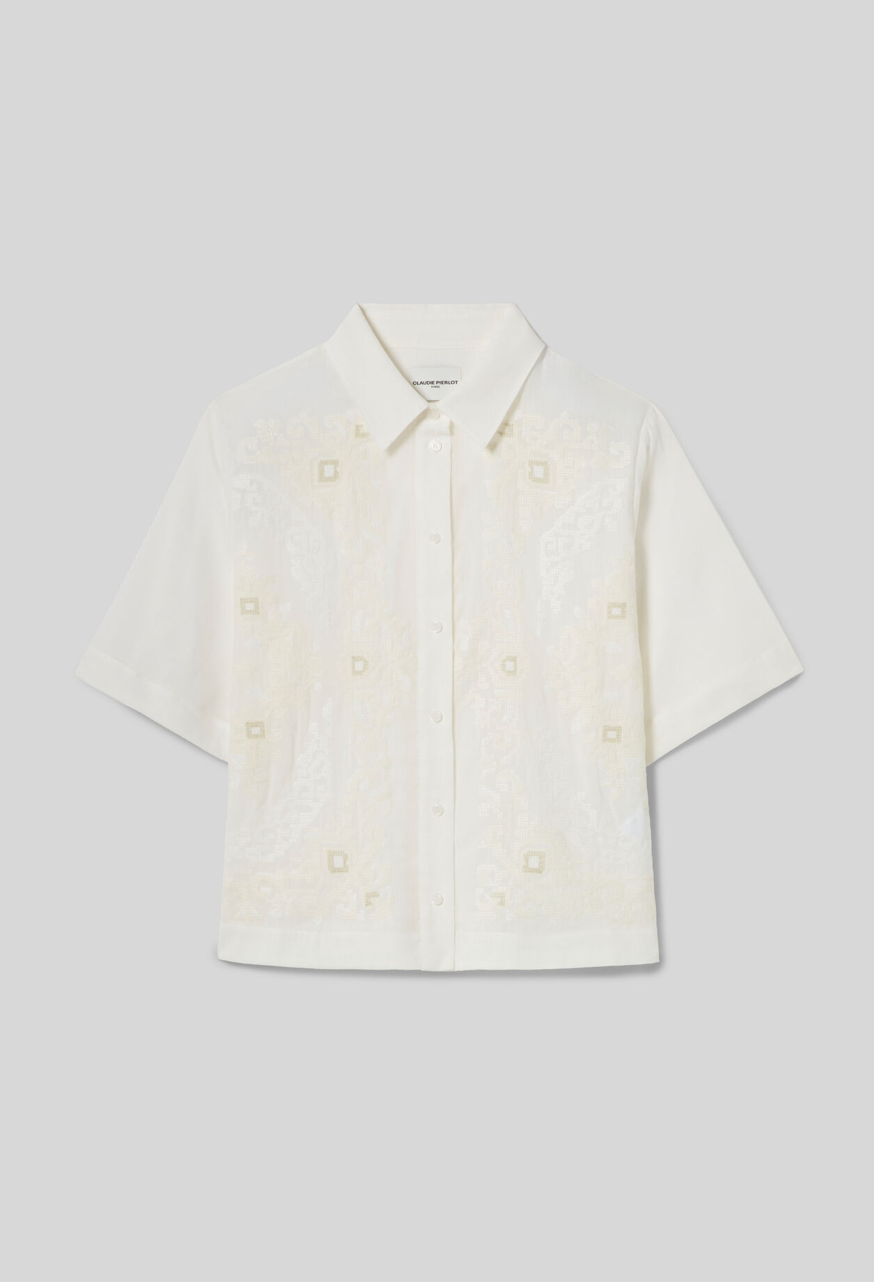 Camisa de algod&oacute;n bordada