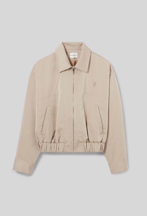 Chaqueta oversize con cremallera