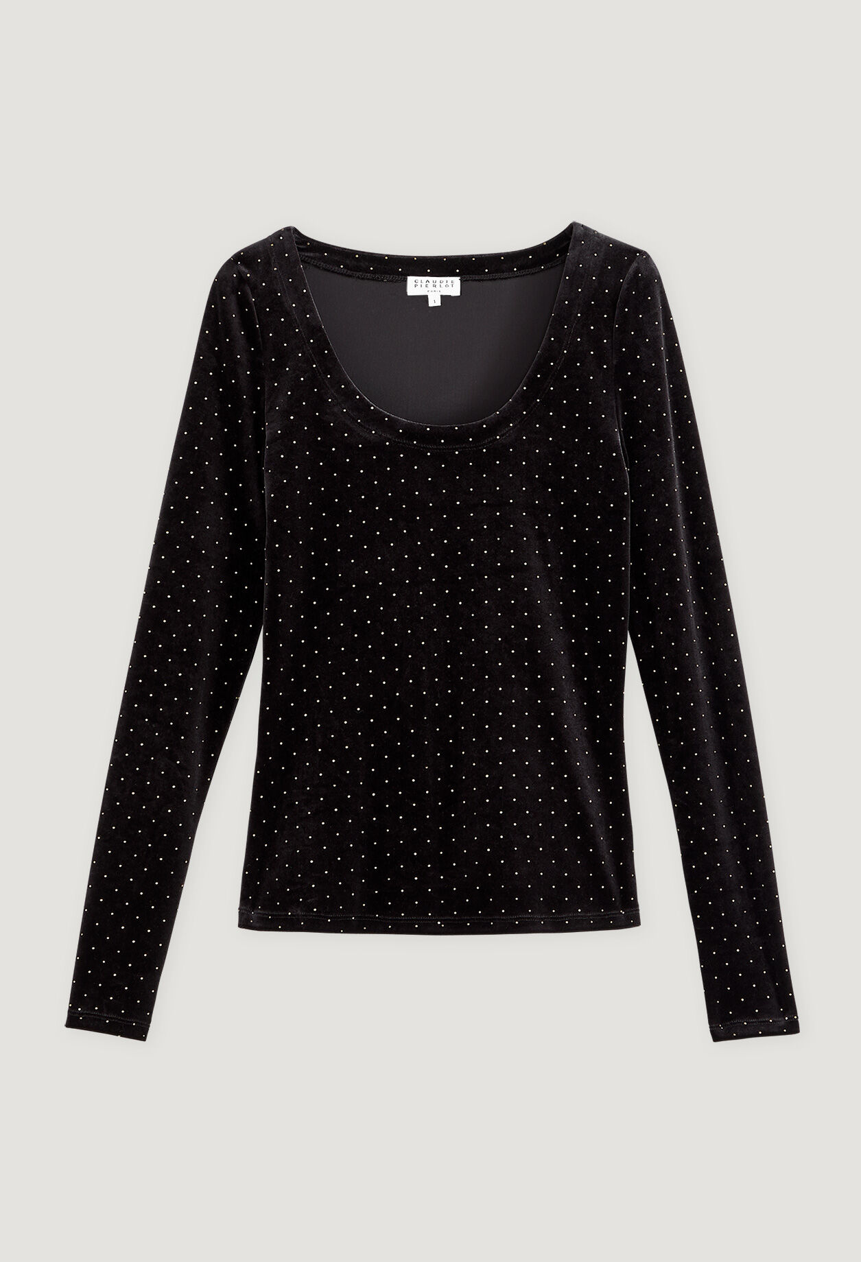 Camiseta negra de estrás