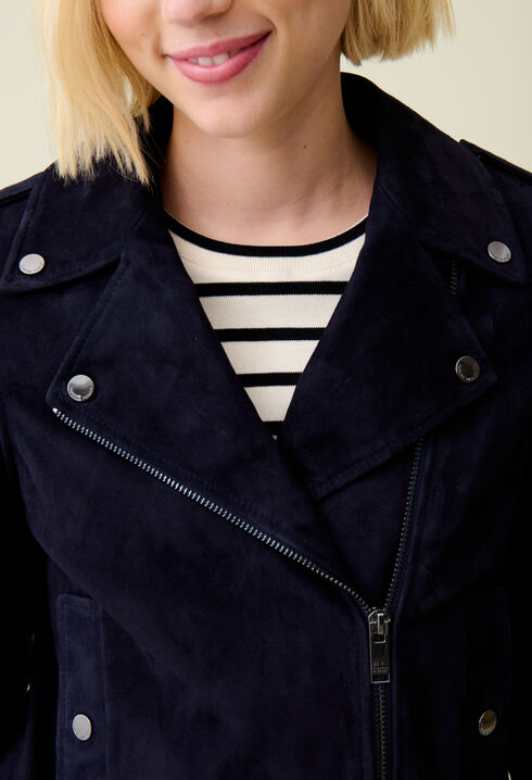 Chaqueta biker de ante