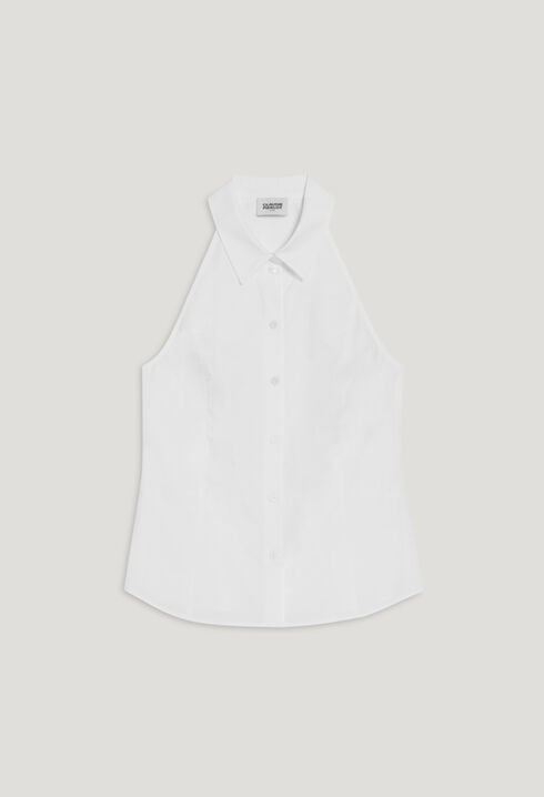 Camisa blanca sin mangas