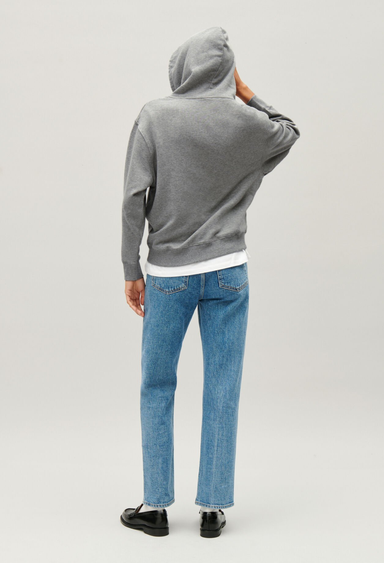 Sudadera capucha Jean Toto gris jaspeada