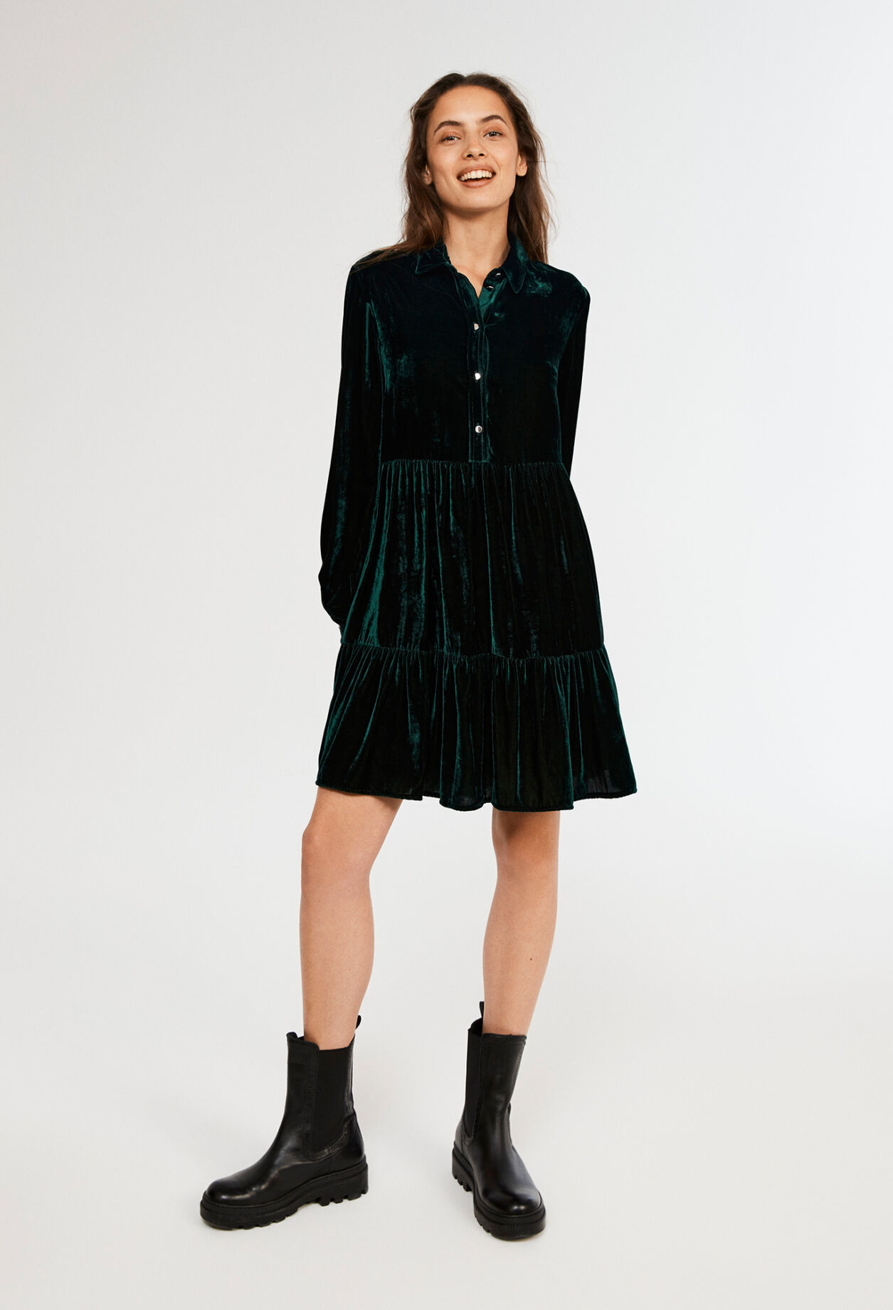 Vestido de terciopelo.