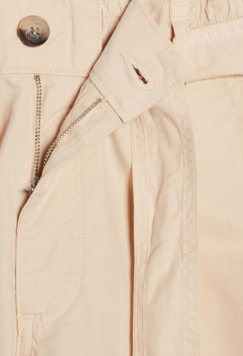 Pantalón corto de algodón beige