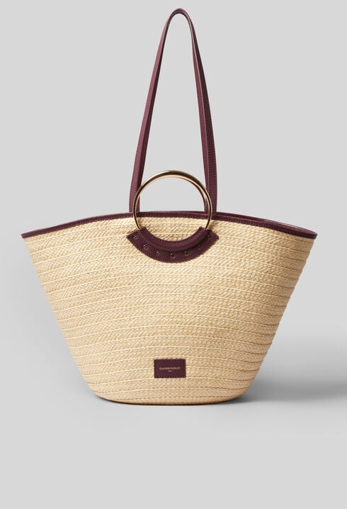 Bolso de rafia con asas trenzadas