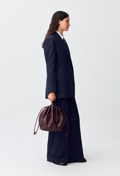 Bolso shopper de cuero liso