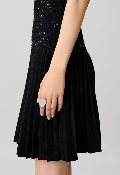 Vestido corto punto lentejuelas