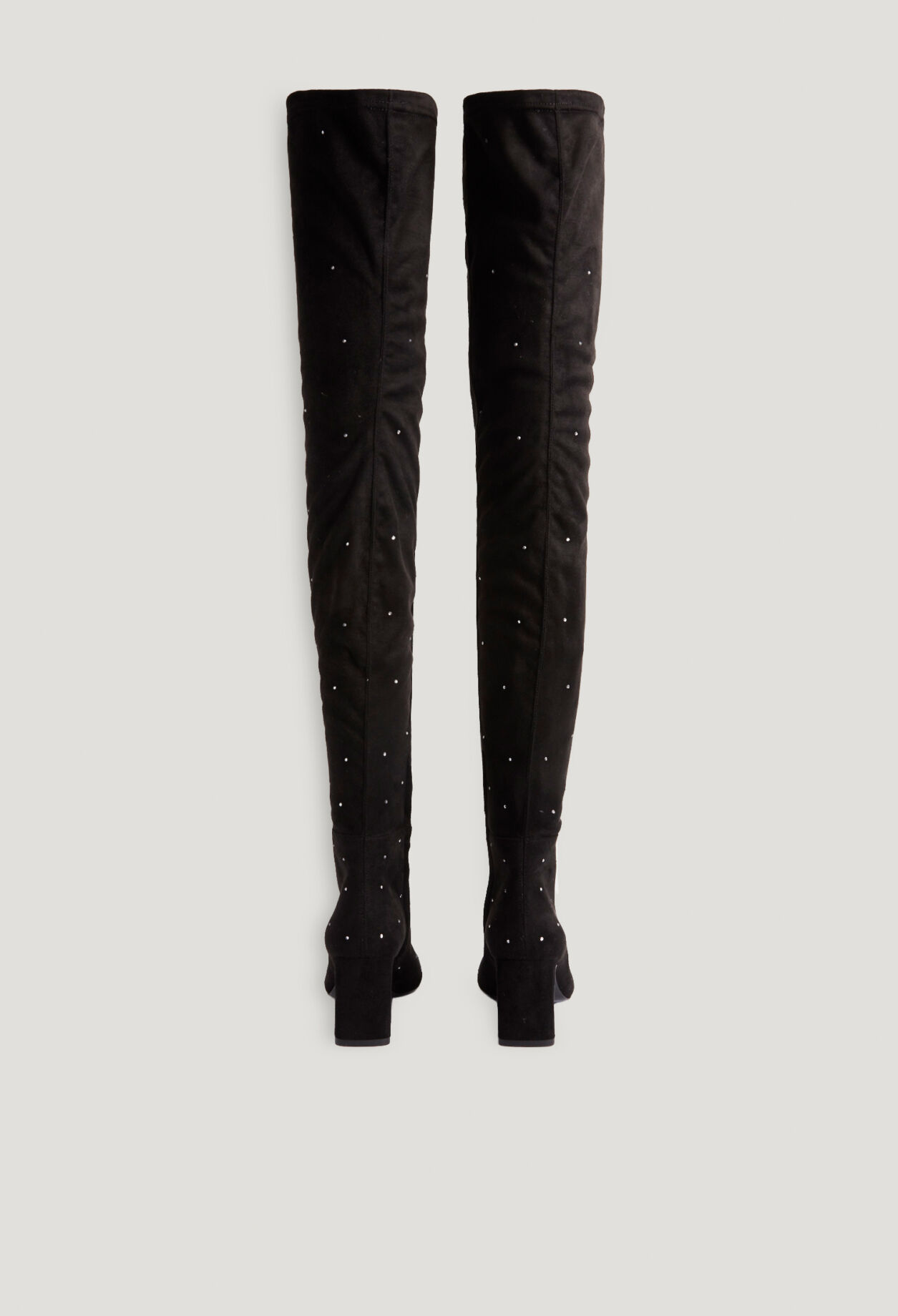 Botas altas negras con estrás