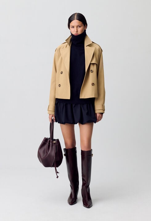 Chaqueta trench corta