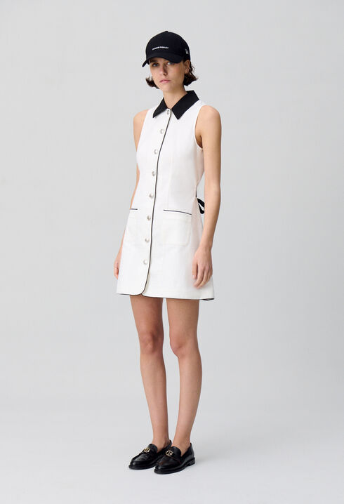 Vestido corto sin mangas