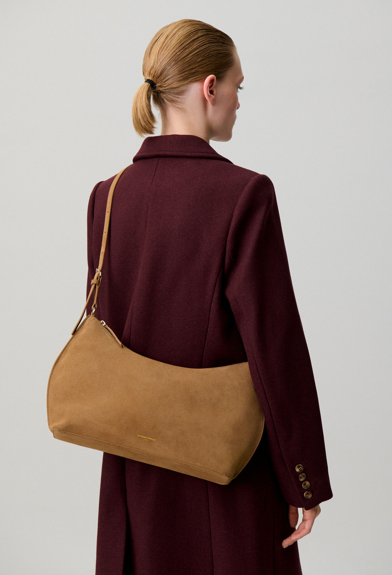 Bolso Azur M de piel de ante