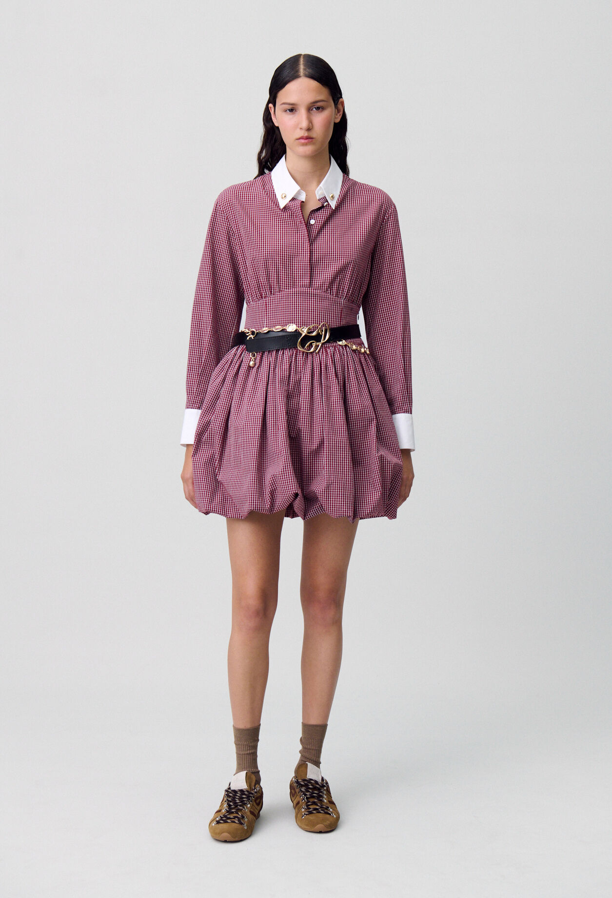 Vestido corto de cuadros