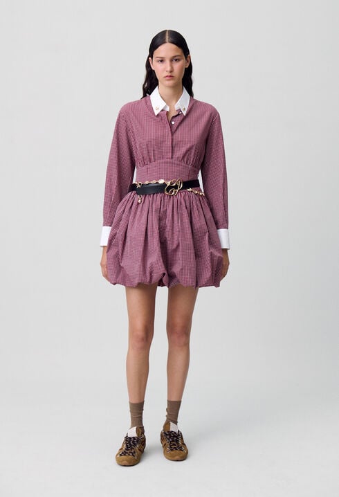 Vestido corto de cuadros