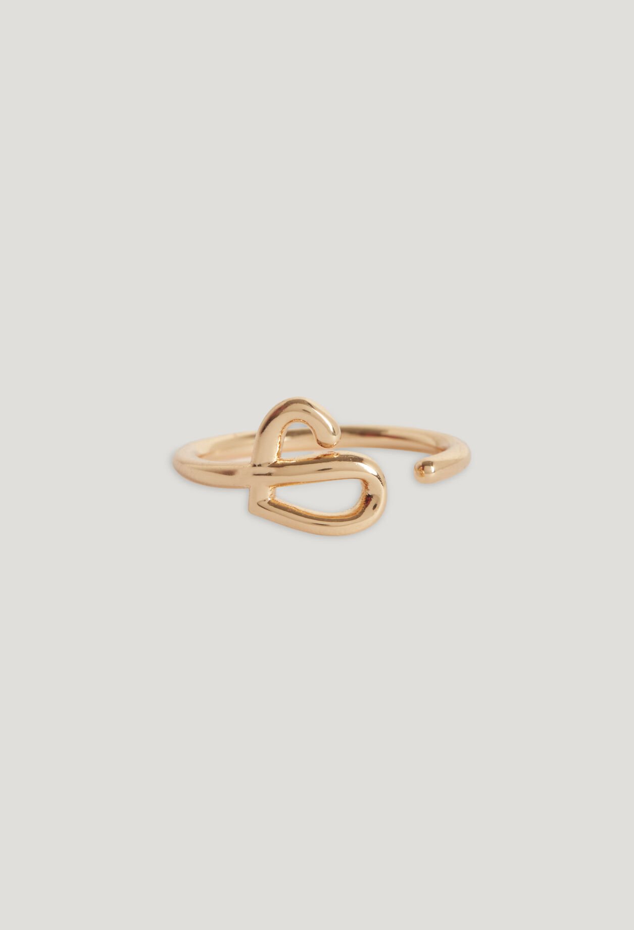 Anillo pulsera corazón CP latón dorado