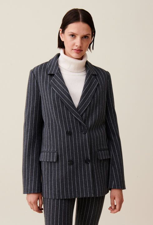 Blazer oversized a rayas