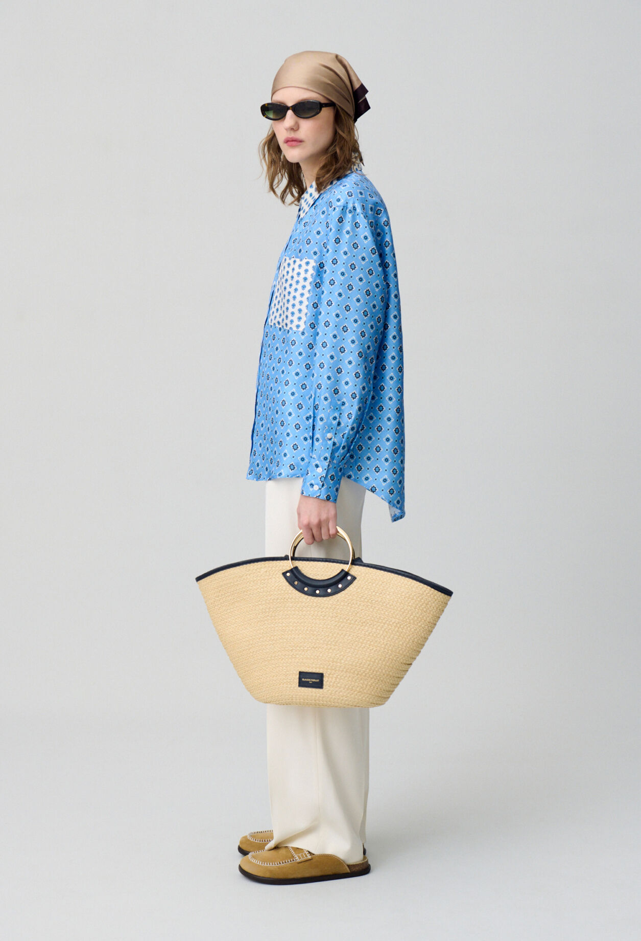 Bolso de rafia con asas trenzadas