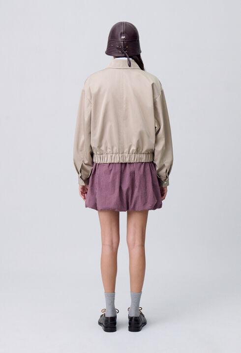 Chaqueta oversize con cremallera