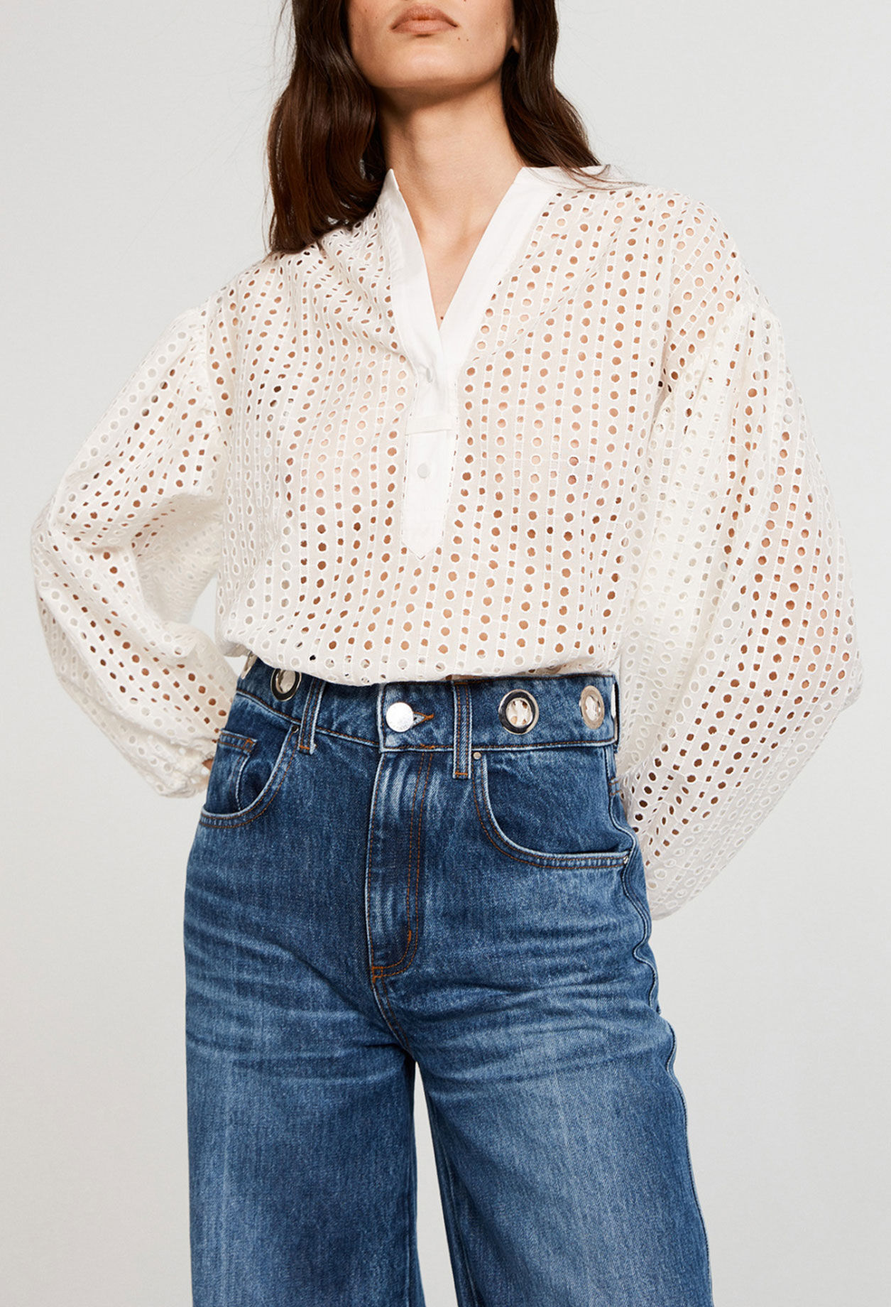 Blusa calada de algodón bio