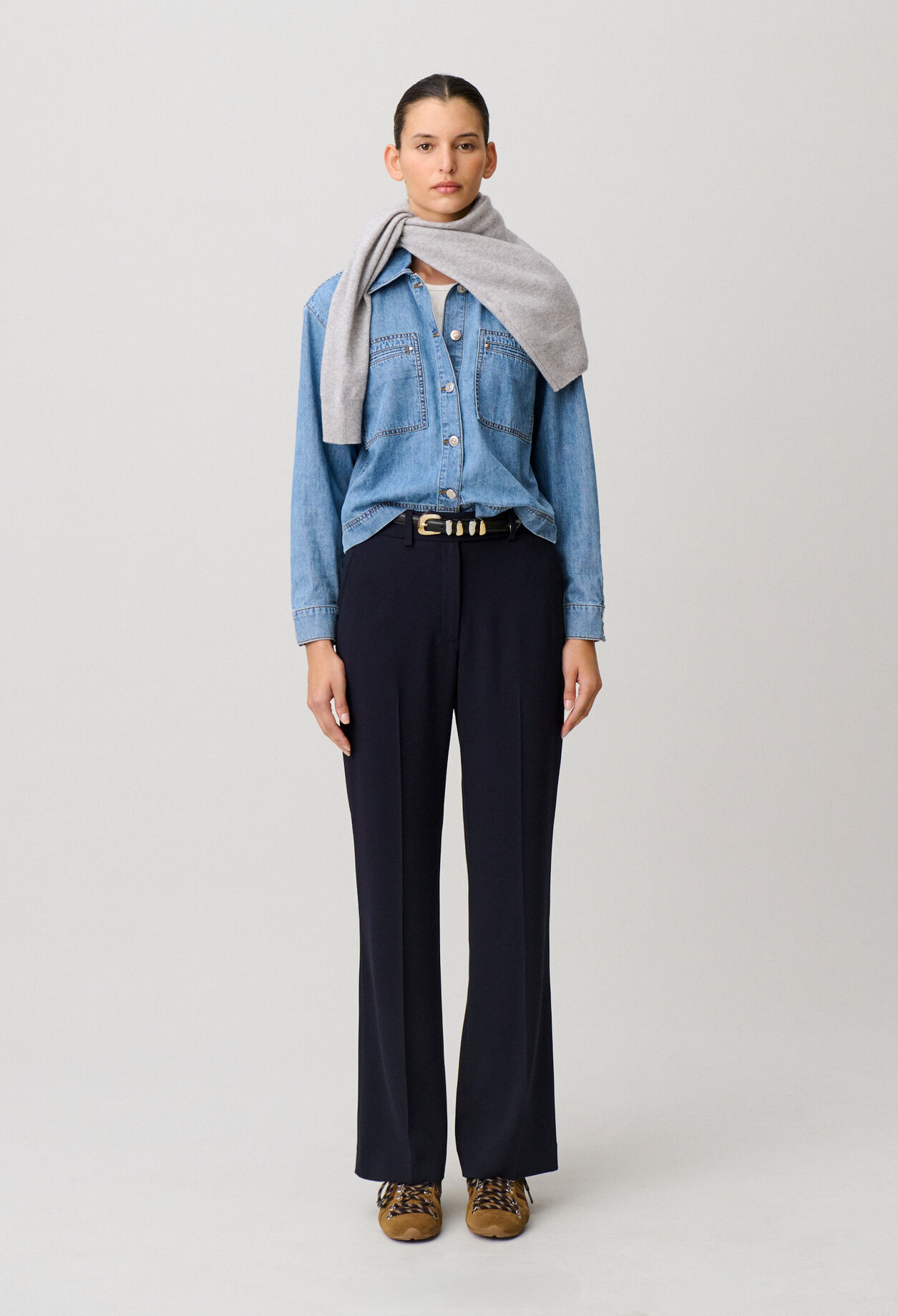 Pantal&oacute;n de traje recto