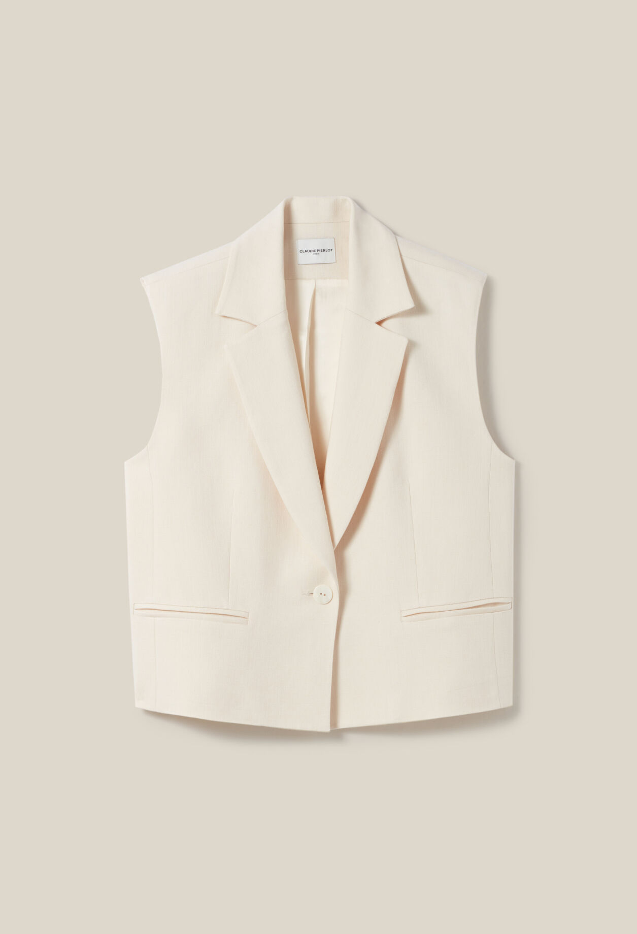 Chaqueta de traje marfil