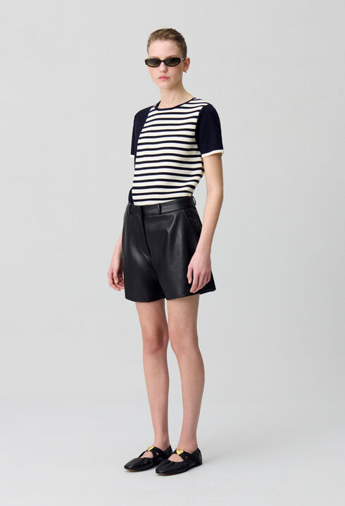 Shorts de piel negros 