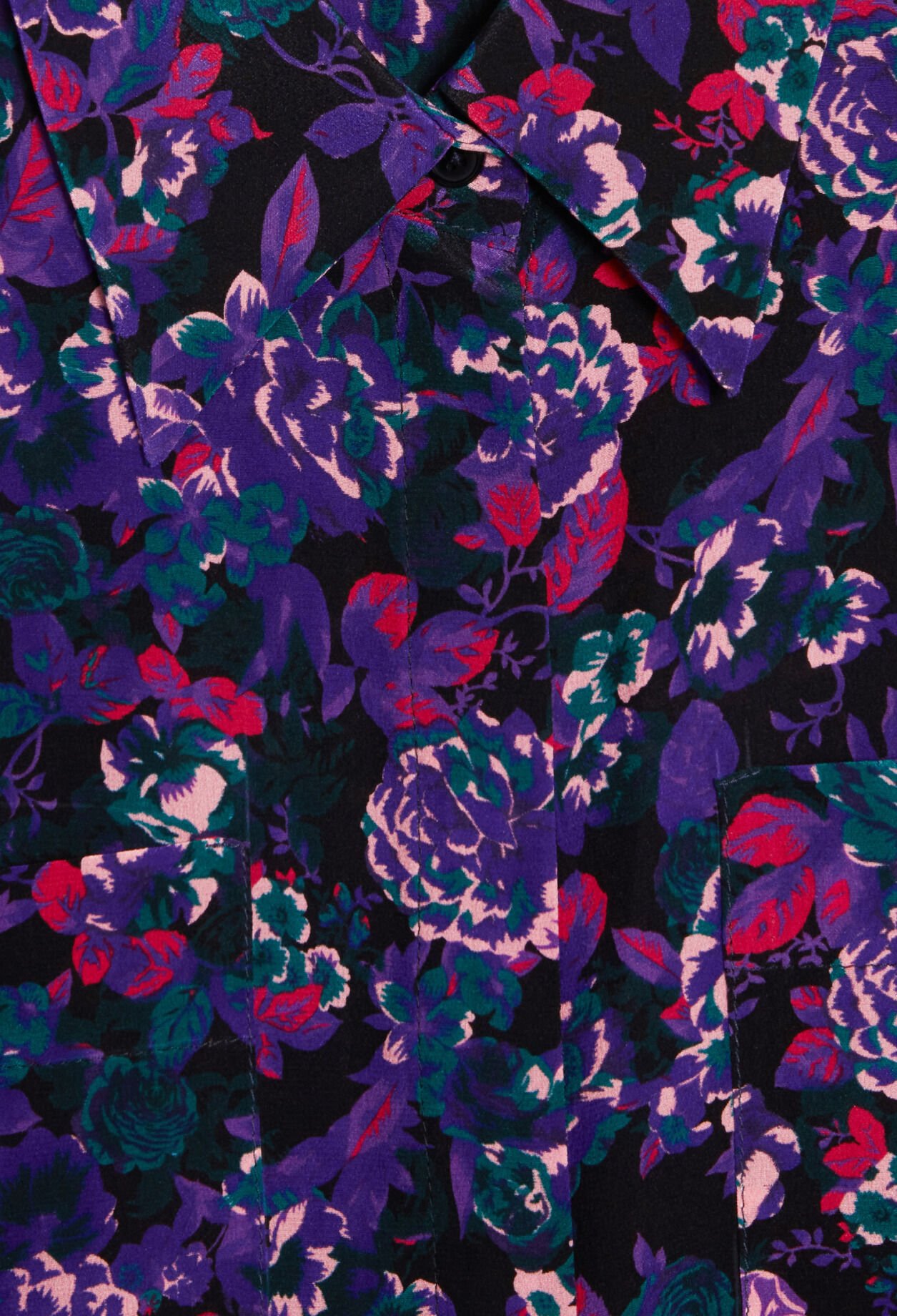 Camisa de seda con estampado de flores