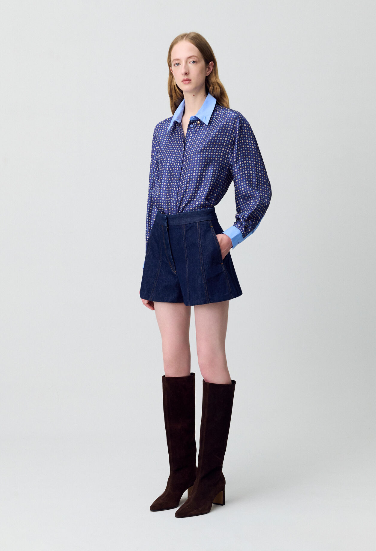 Short corto de denim bruto
