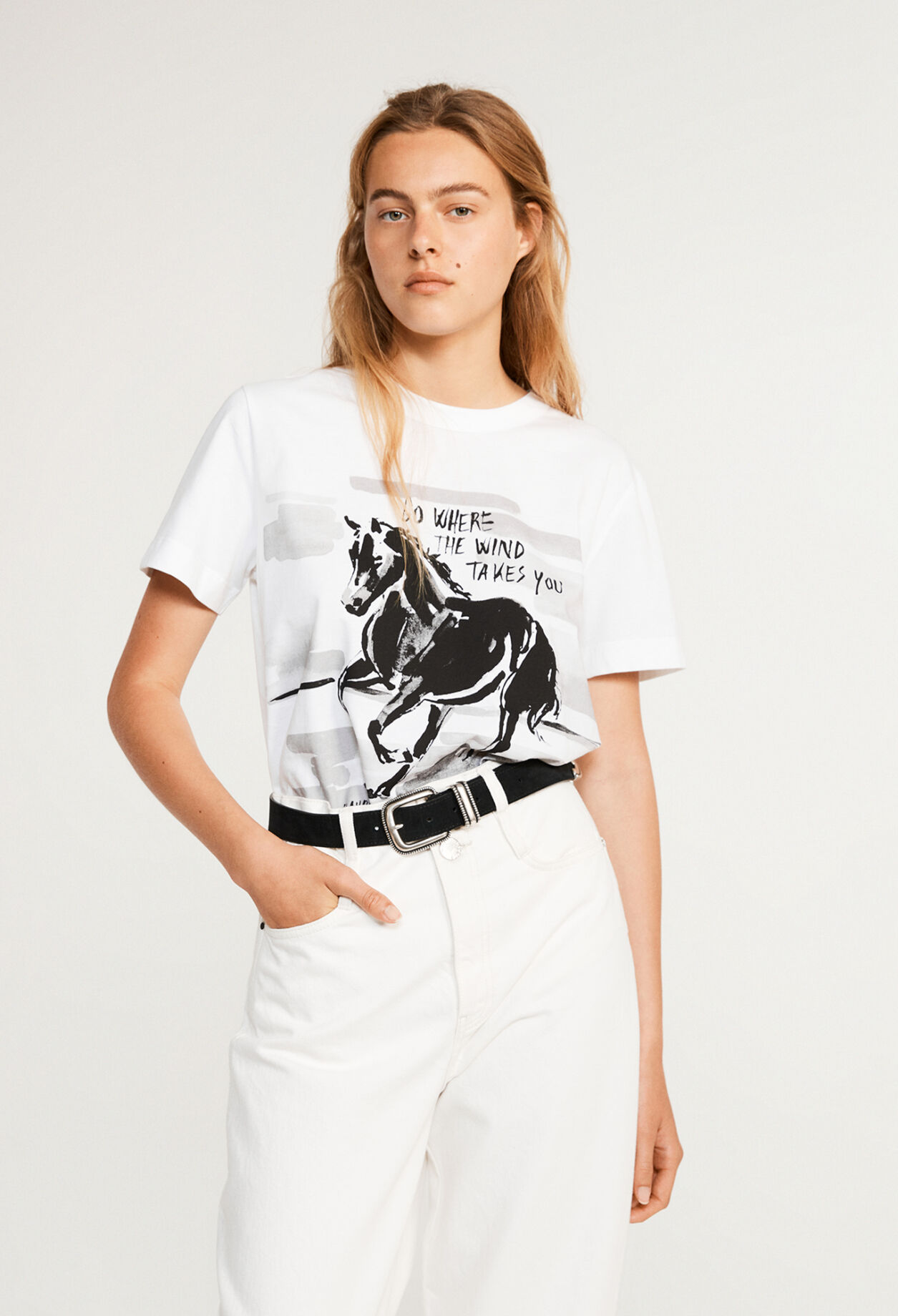 Camiseta estampada de algodón bio