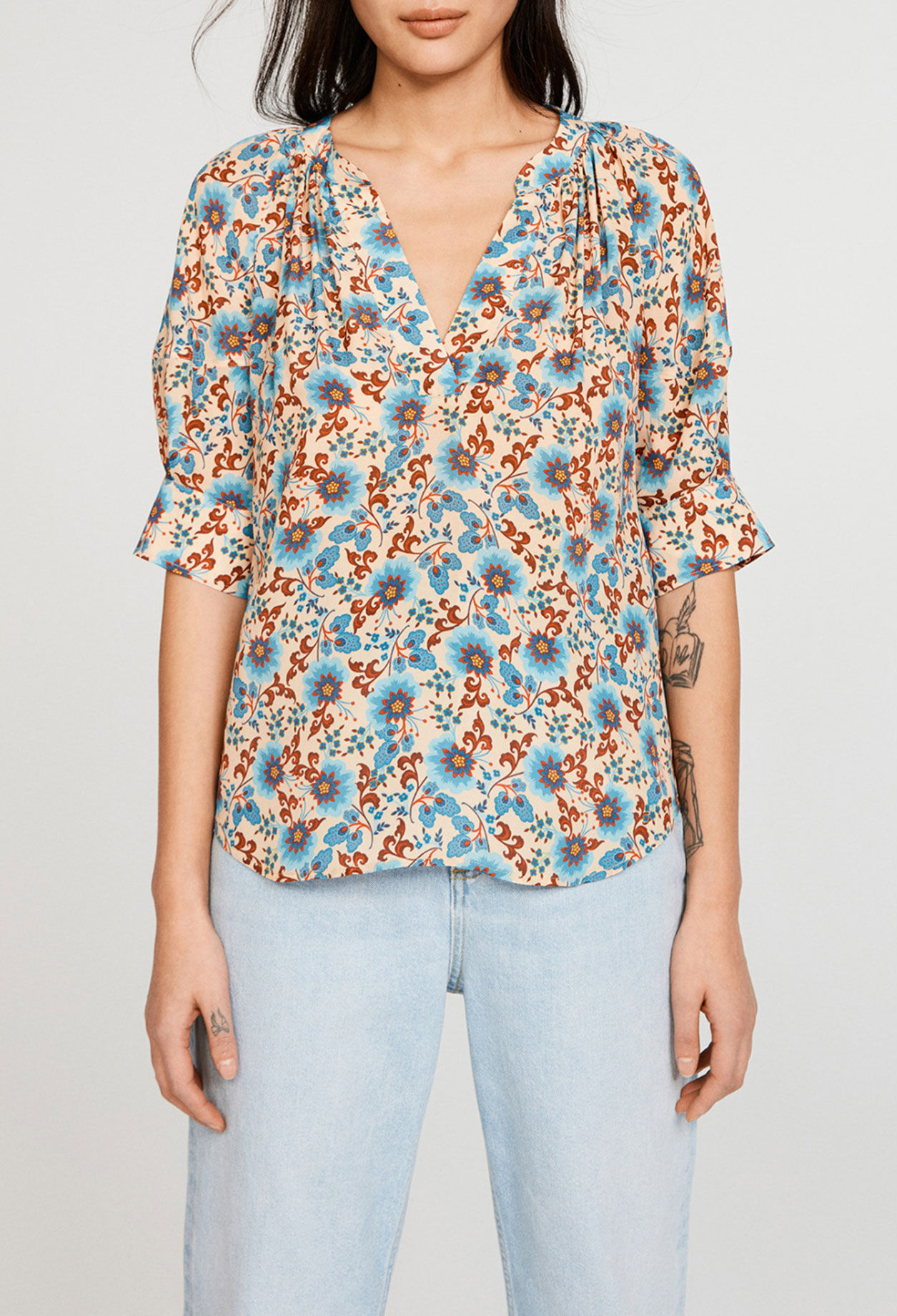 Blusa de manga corta