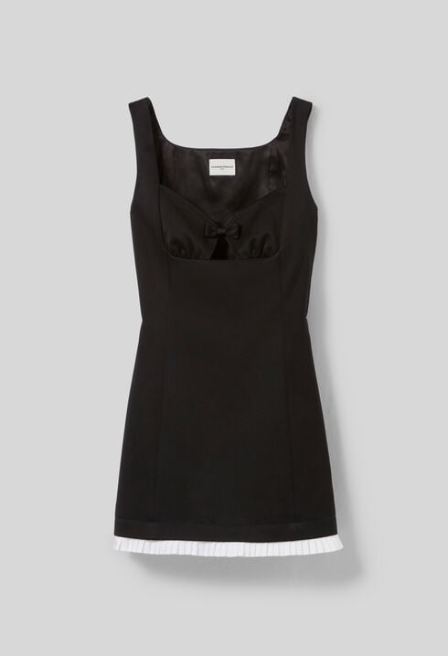 Vestido corto plisado