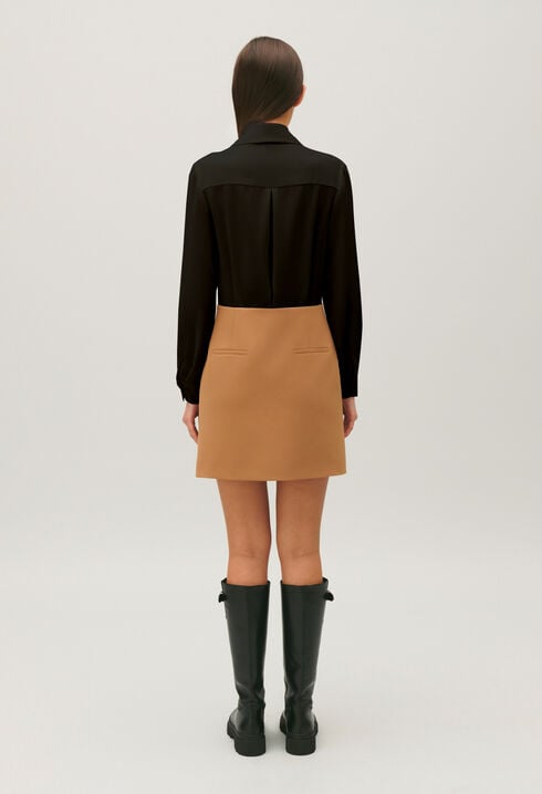 Vestido de sastre corto bicolor