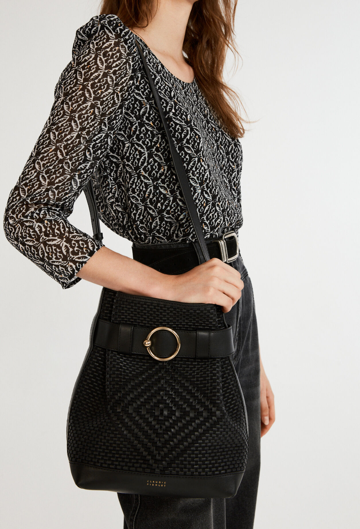 Bolso bombonera de cuero