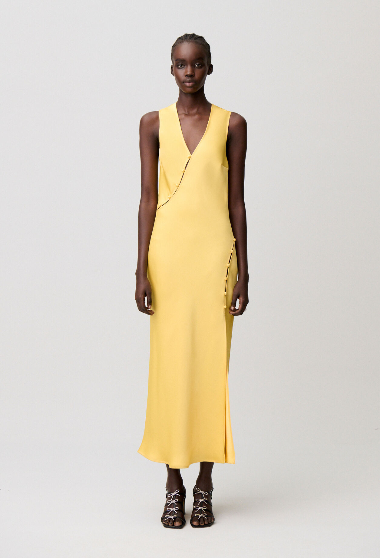 Vestido satinado fluido