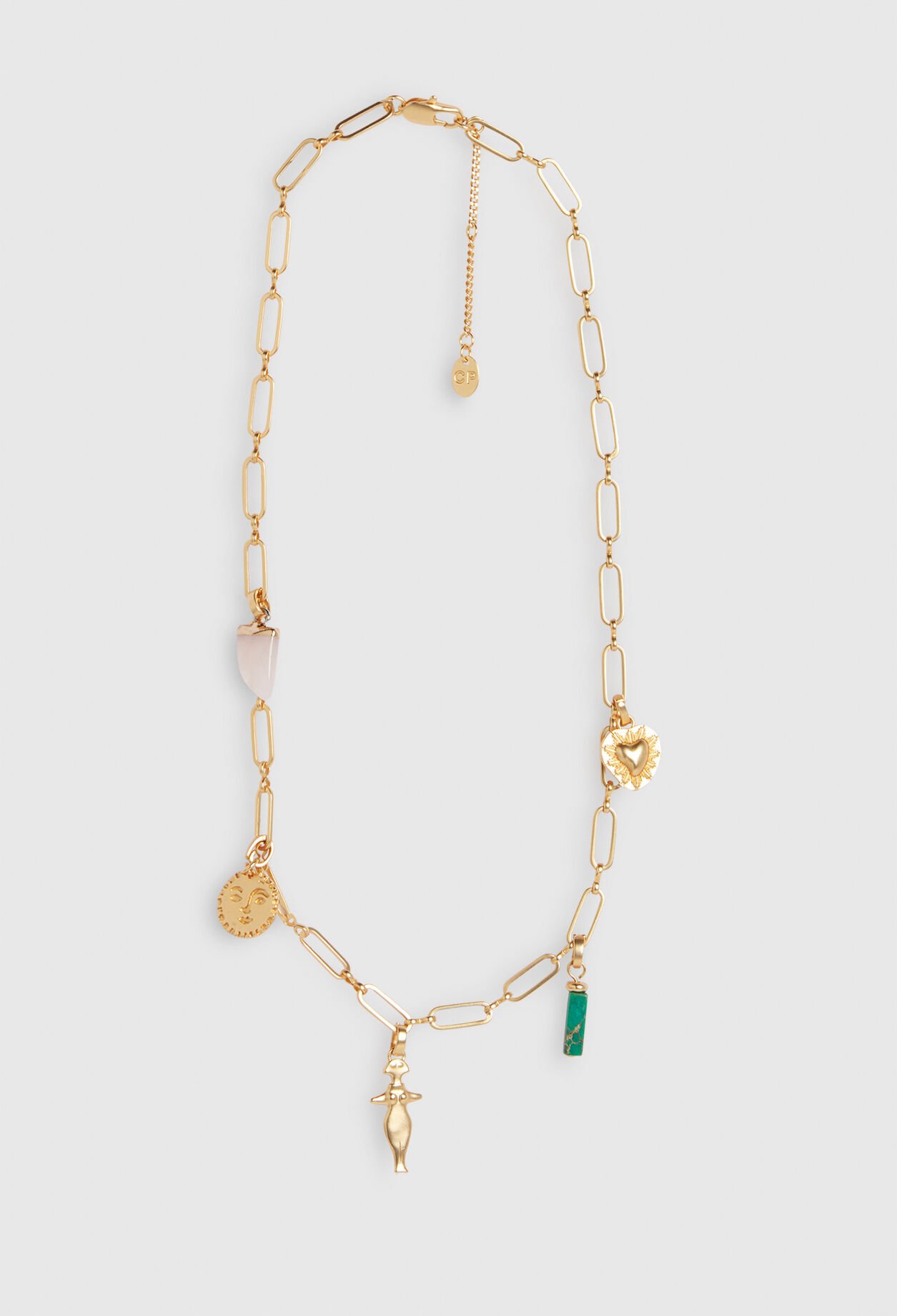 Collar de mallas doradas