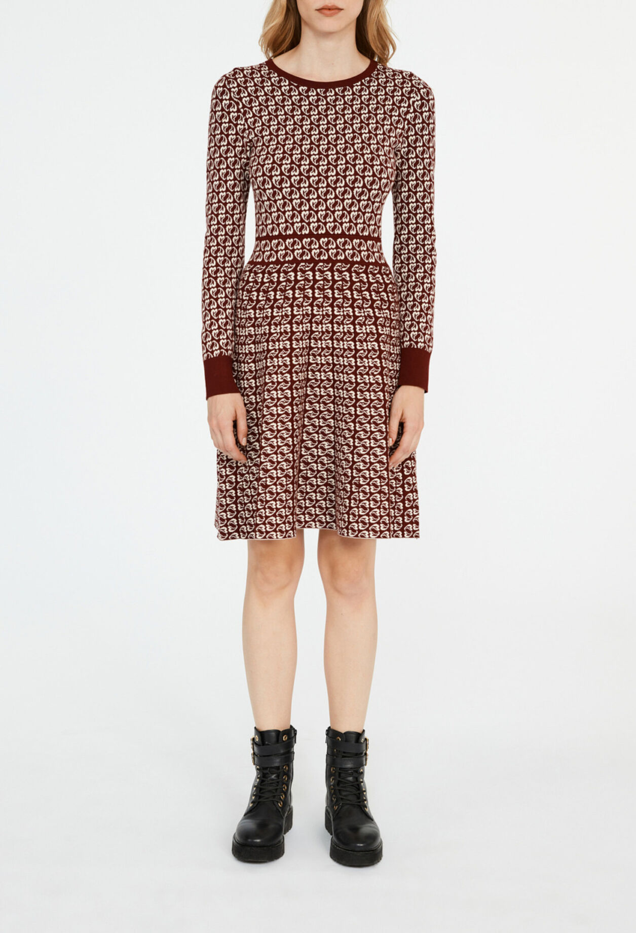 Vestido dos tonos corto con estampados