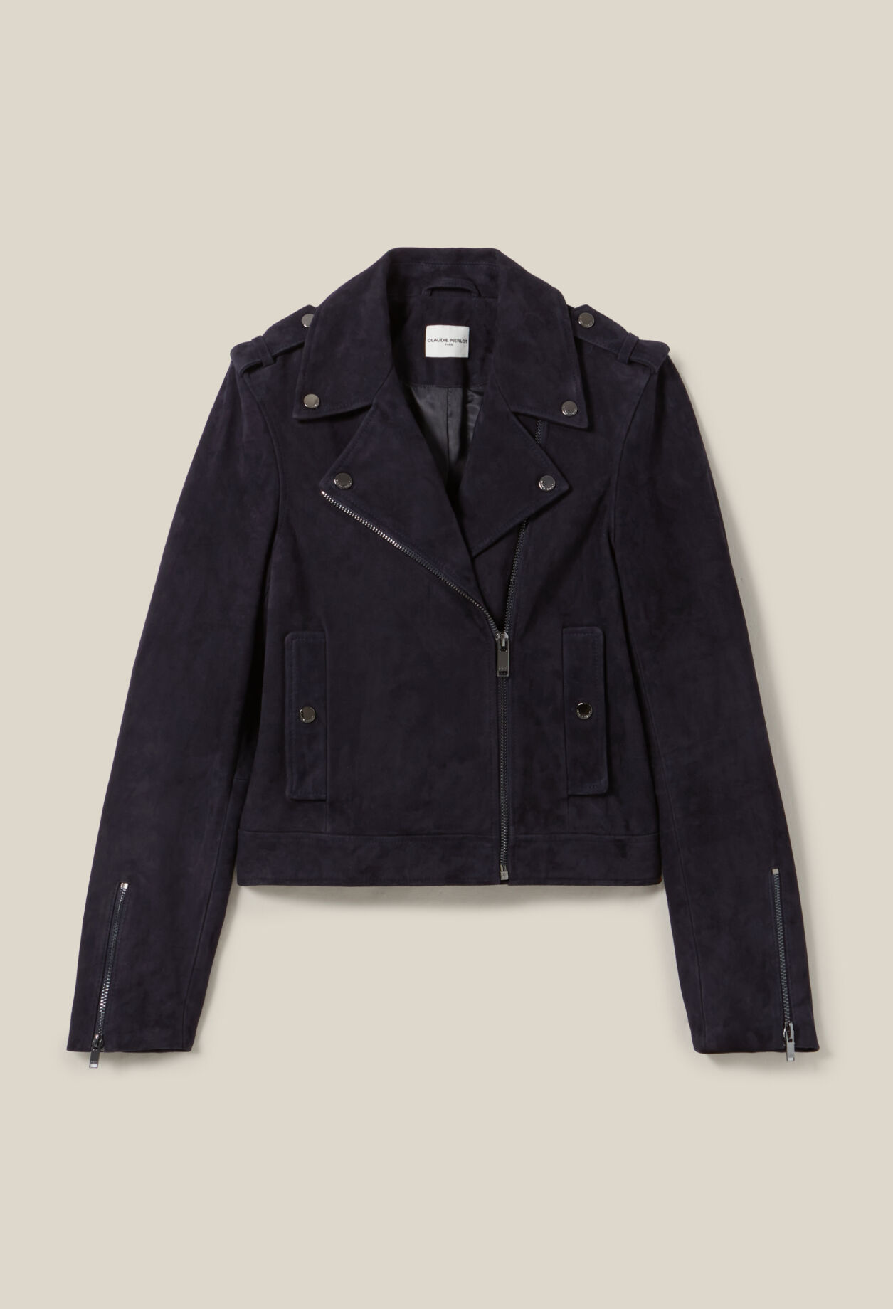 Chaqueta biker de ante