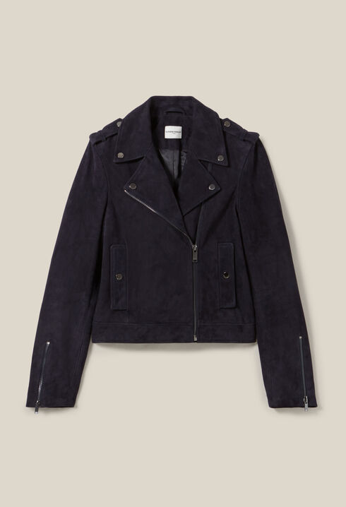 Chaqueta biker de ante