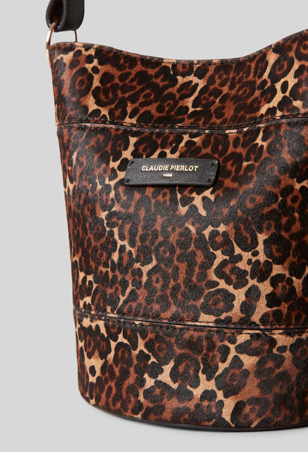 Bolso de cubo Solveig leopardo