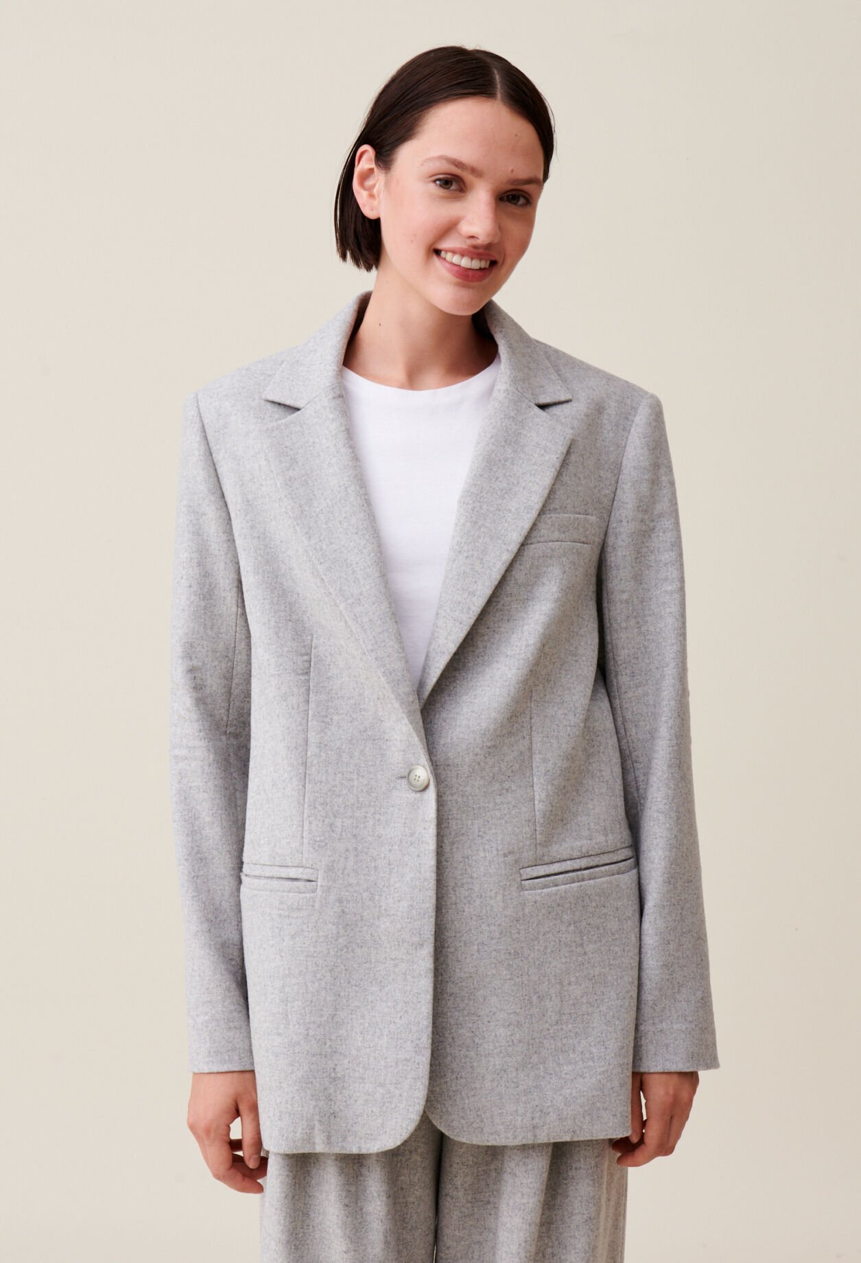 Chaqueta sastre gris lana mezclada
