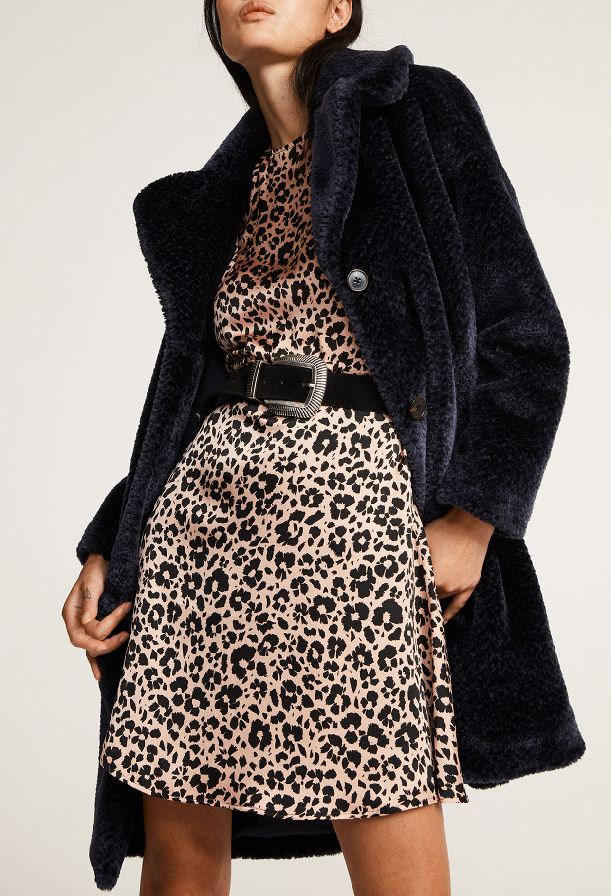 Vestido de patinadora de leopardo