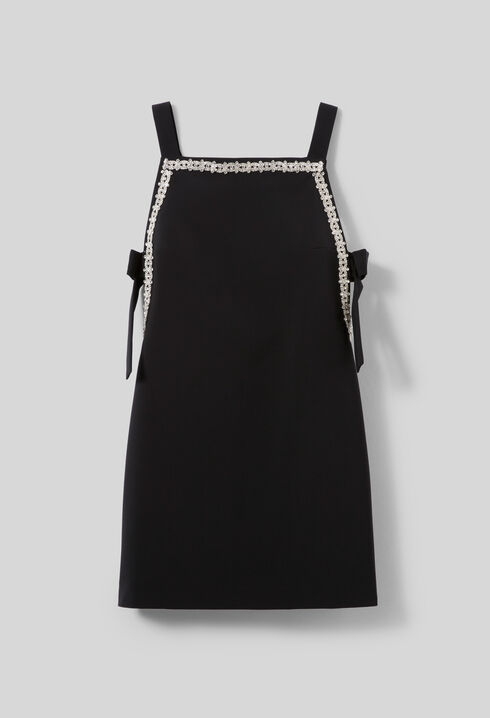 Vestido recto ajustado con lazos