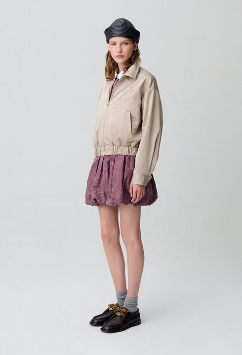 Chaqueta oversize con cremallera